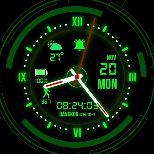 Neon Digital Clock Smart Watch icon