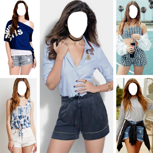 Women Shorts Outfit Photo Suit icon