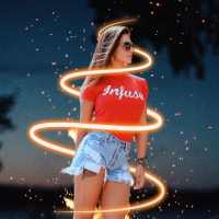 Picslip Photo Editor: Neon Line Art, 3D Stickers