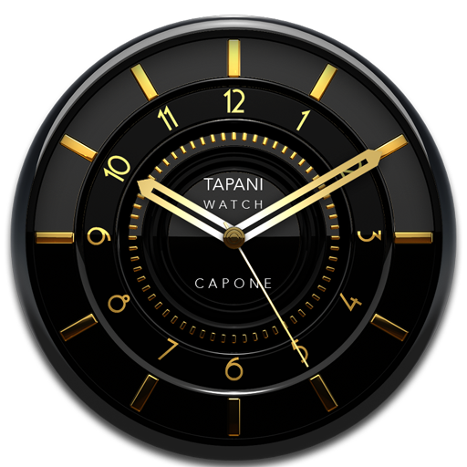Capone Luxury Clock Widget black gold icon