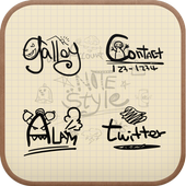 Notes style Icon theme icon