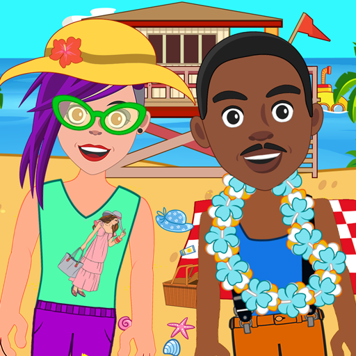 Pretend Play Beach Life Games icon
