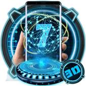 3D Next Tech seven Launcher Theme أيقونة