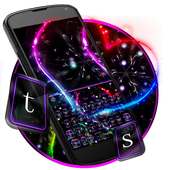 Colorful Neon Black Keyboard on 9Apps