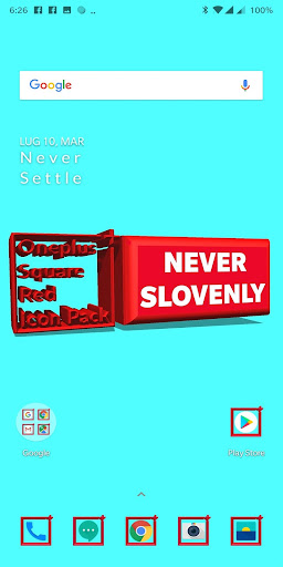 3D Square Red Icon Pack Oneplus Style screenshot 6
