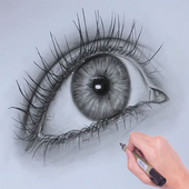 How to draw eyes icon