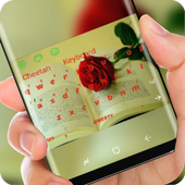 Rose Book Keyboard Love Story Theme icon