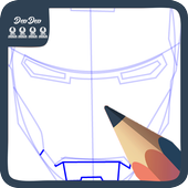 How Draw Iron Man icon