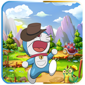 super doramon jamping in jungle run icon