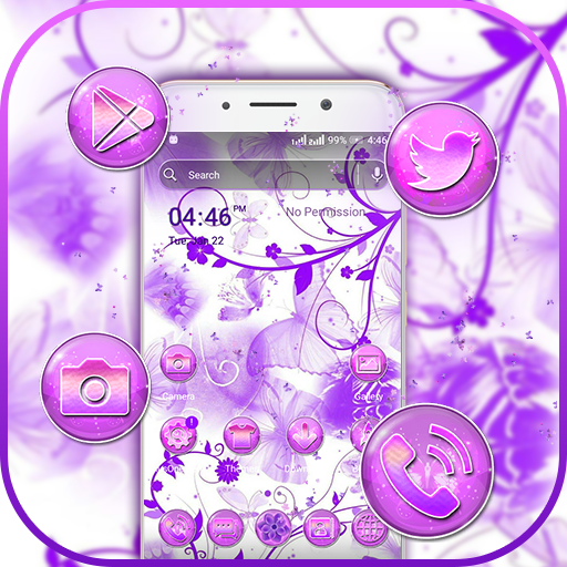 Purple Butterfly Launcher Theme icon