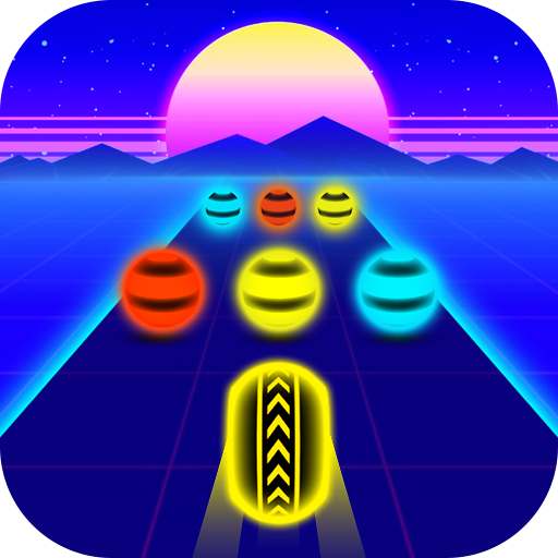 Neon Color Ball Road Run icon