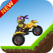 Ninja climbs hill icon