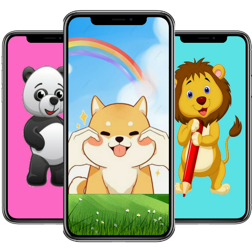 cute dogs,panda and cartoons walpapers icon