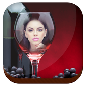 Wine Glass Photo Frames Editor icon
