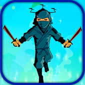 Ninja jump flying head Free! icon