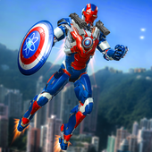 Superhero Captain Flying Robot City Rescue OPS icon
