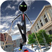 Stickman Rope Hero - Vegas Mafia Crime Fight icon