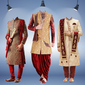 Man Sherwani Photo Suit icon