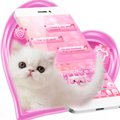 Pink Cat Keyboard Theme icon