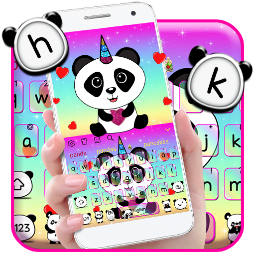 Cute Cartoon Panda Keyboard icon