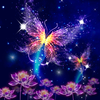 Neon butterfly live wallpaper icon