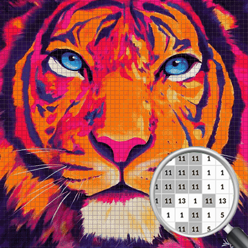 Animals color by number icon