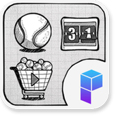 Tennis Sketch Launcher Theme icon