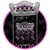 Sparkling Pink crown Theme on 9Apps