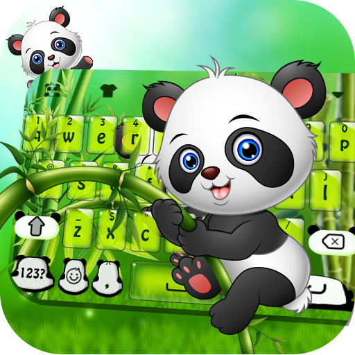 Cute Panda keboard theme أيقونة