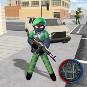 US Army Counter Stickman Rope Hero Crime Gangster icon