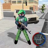 US Army Counter Stickman Rope Hero Crime Gangster