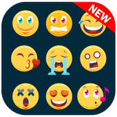Emoji stickers for facebook icon