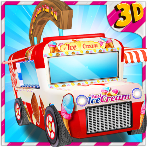 Ice cream van 3d icon