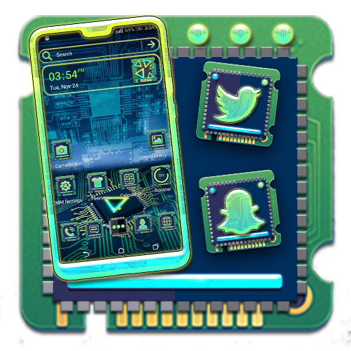 Digital Circuit Launcher Theme icon