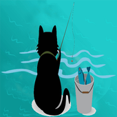 Back Cat Fishing-2048 icon