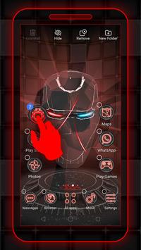 3D Iron Tech Skull 🤖  Launcher screenshot 1