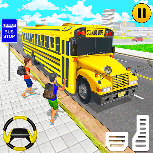 School Bus City School Driver. icon