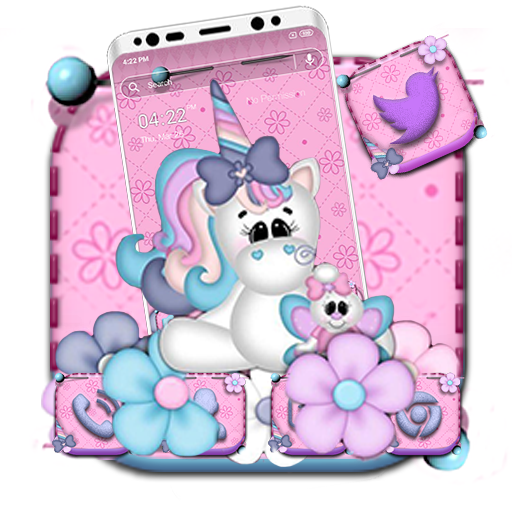 Cute Unicorn Launcher Theme icon