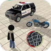 Stickman Boss Rope Hero Police Crime Simulator