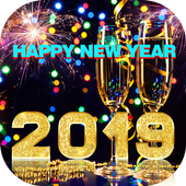 Happy New Year 2019 keyboard icon