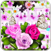 ikon Rose Flowers Keyboard