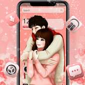 كارتون رومانسي موضوع الزوجين on 9Apps