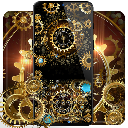 Luxury Silver Cogwheel Keyboard icon