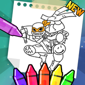 كتاب تلوين سلاحف النينجا أيقونة