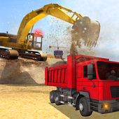 Ciężki Koparka Dump Truck 3D icon