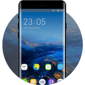Theme for mountain flat samsung galaxy note icon