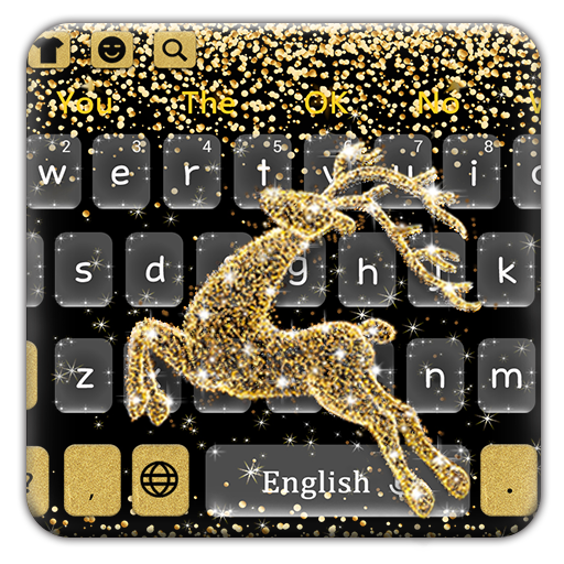 Shiny Star Gold Reindeer Keyboard icon