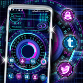 ikon Neon Technology Launcher Theme
