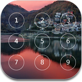 Water Falls password Lock icon