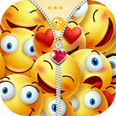 Emoji Zipper Lock Screen icon